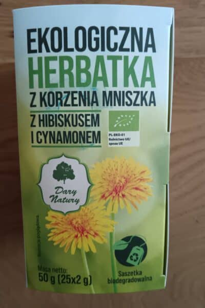 Herbatka z korzenia mniszka z hibiskusem i cynamonem